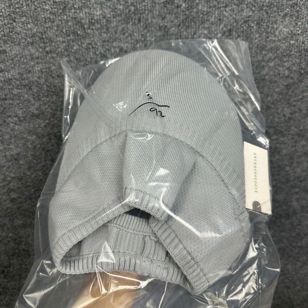 NEW Anthropologie Visor Womens OS Grey  Knit Sun Hat Stretch Headband
